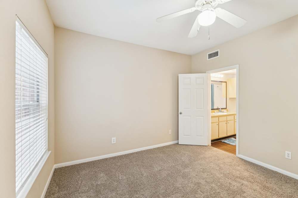 Ventilated bedroom with fans at Mayfair Park in Houston, Texas