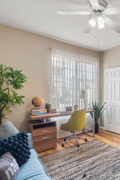 Model apartment with large window at The Linq in Chandler, Arizona