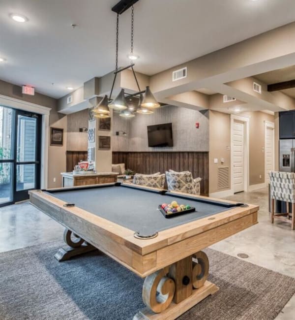 Billiards table in the clubhouse at The Lively Indigo Run in Ladson, South Carolina