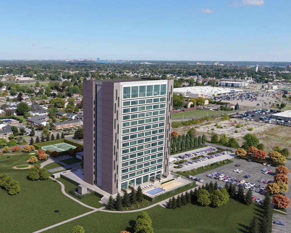 Exterior view at The Bank Tower, Southgate, Michigan