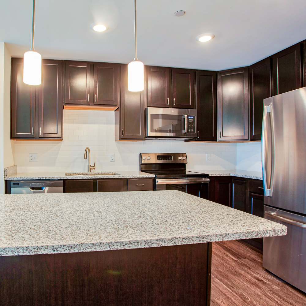 Modern kitchen at The Club at Dowling Village, North Smithfield, Rhode Island