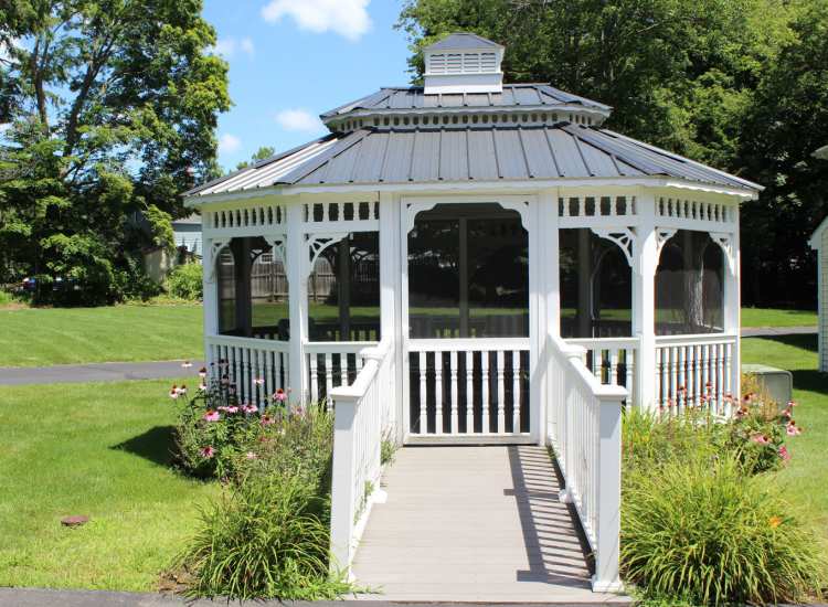 Scenic, Landscaped Setting With Gazebo at Framingham Green in Framingham Massachusetts