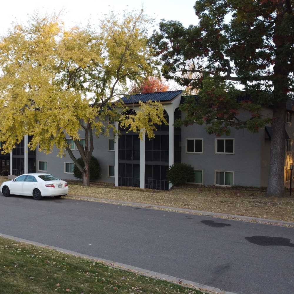 Apartments exterior view at Morada in Crystal, Minnesota
