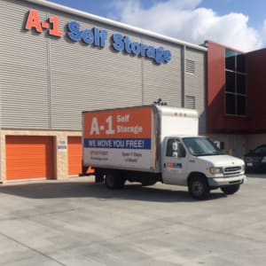 Moving truck for customers of A-1 Self Storage in San Diego, California