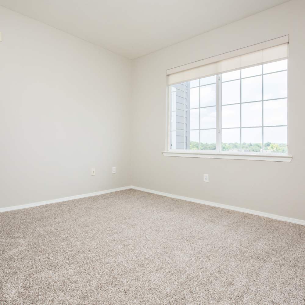 Spacious living room with large windows at Panorama at Arvada Ridge in Arvada,Colorado