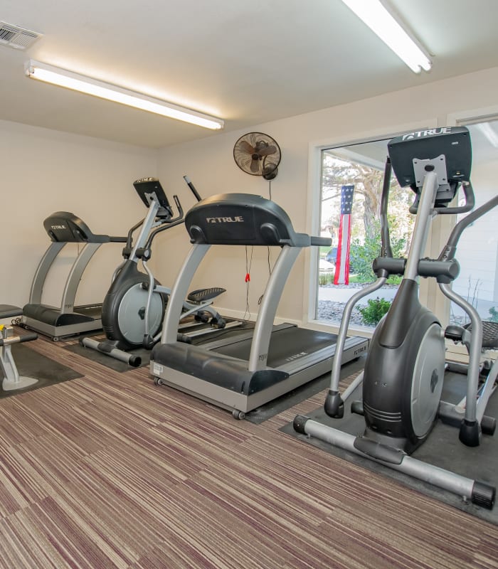 Fitness center at Aspen Park Apartments in Wichita, Kansas