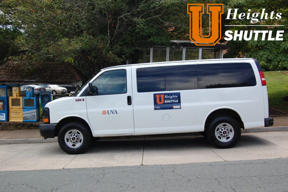 Community van at University Heights in Charlottesville, Virginia