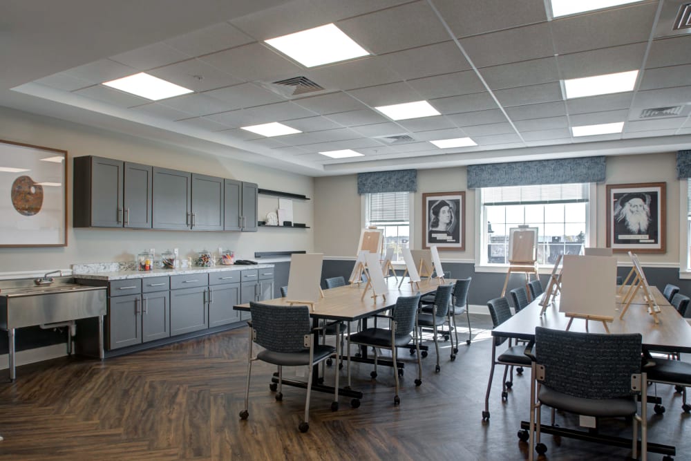 Group activity room at Mercer Hill at Doylestown in Doylestown, Pennsylvania