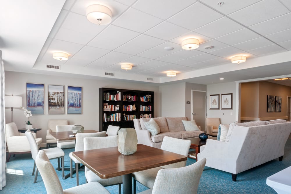 Lounge seating at Merrill Gardens at West Chester in West Chester, Pennsylvania. 