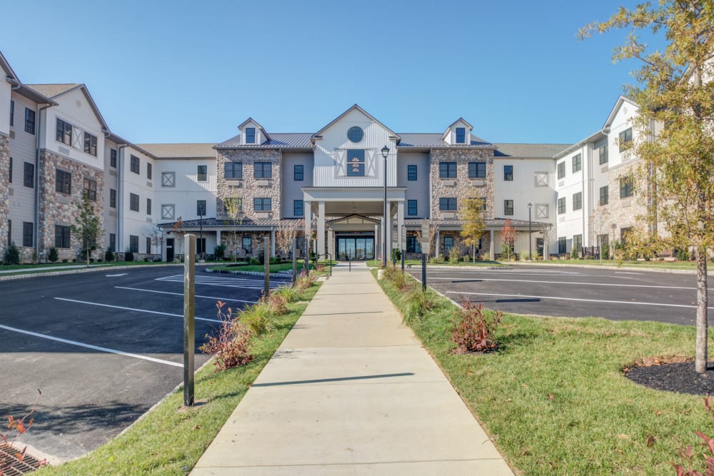 Sidewalk leading to Mercer Hill at Doylestown in Doylestown, Pennsylvania