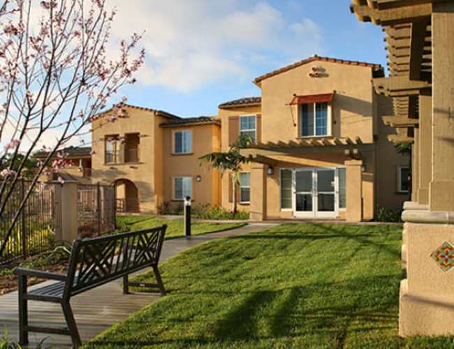 Outdoor area of apartment at Mirandela in Rancho Palos Verdes. CA