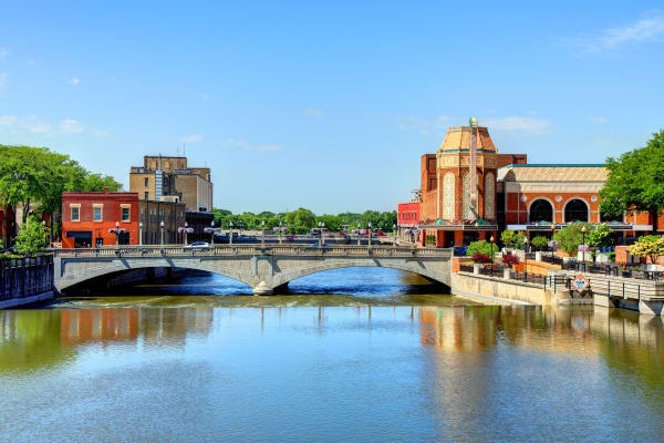 Beautiful city view near Springs at Oswego in Oswego, Illinois