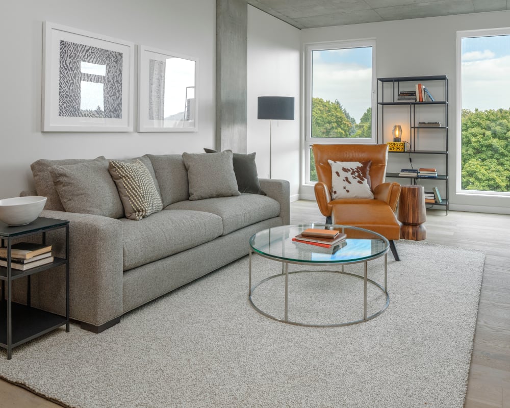 Semi-opaque overlay with our logo at TwentyTwenty Apartments in Portland, Oregon