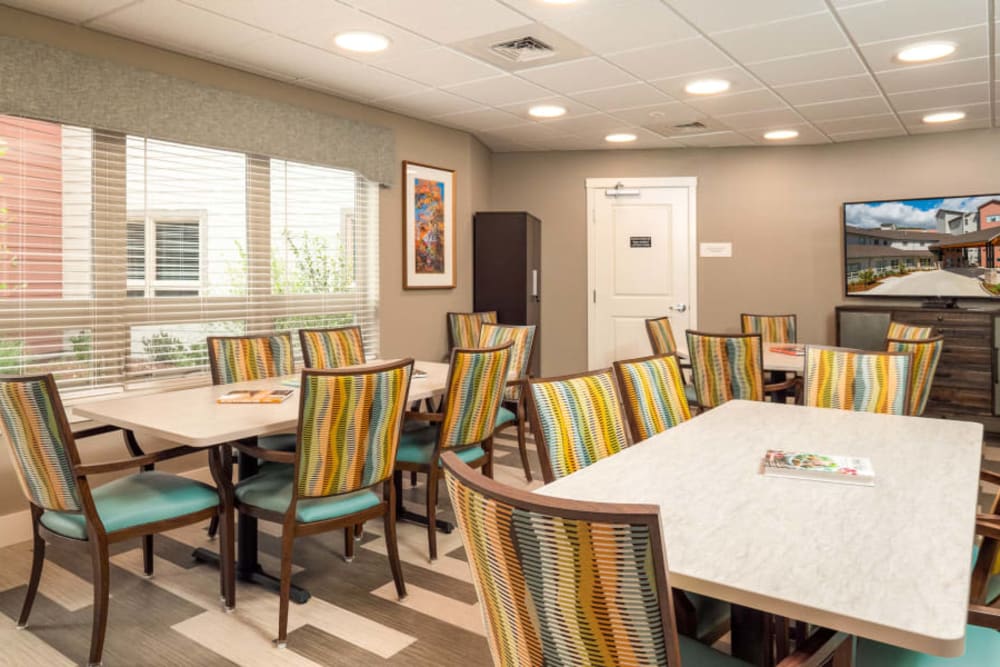 The dining room at The Landing a Senior Living Community in Roseburg, Oregon. 