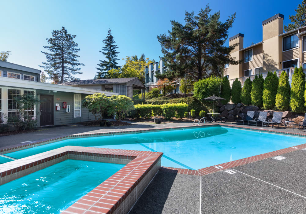 Large pool at The Knoll Redmond in Redmond, Washington