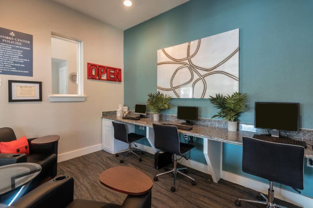 Business office at The Carling on Frankford in Carrollton, Texas