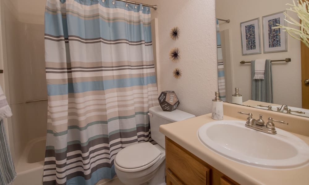 Bathroom at The Warrington Apartments in Oklahoma City, Oklahoma