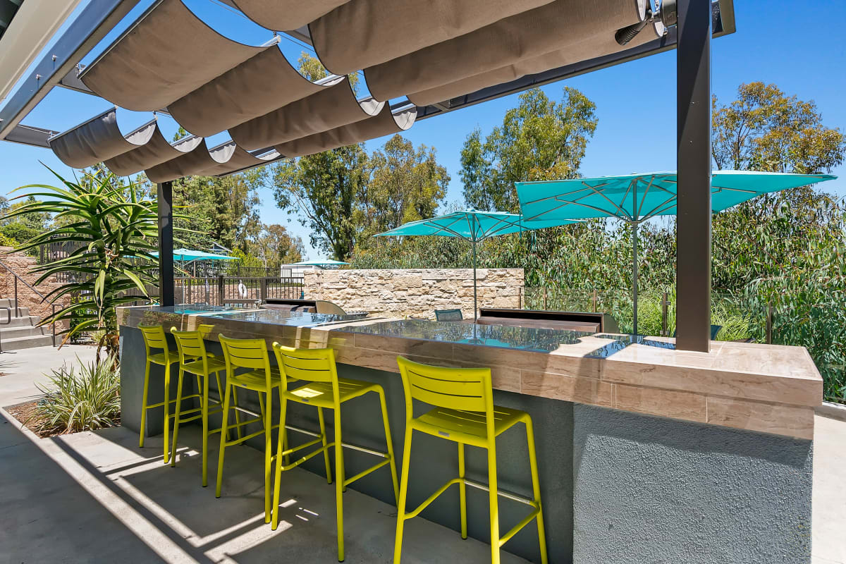 Outdoor community spaces at The Avenue at Carlsbad in Carlsbad, California