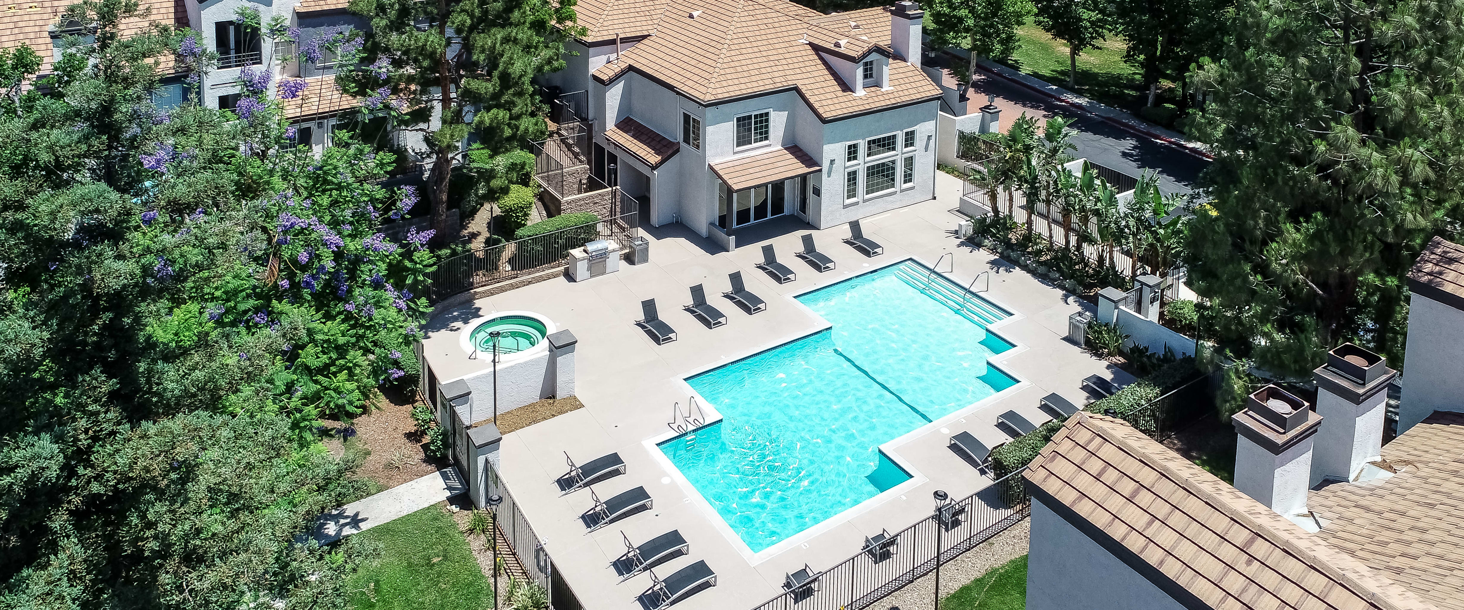 Photos of The Bluffs featuring beautiful landscaping in Rancho Cucamonga, California