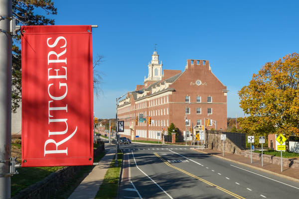 Rutgers University campus near The Brunswick in New Brunswick, New Jersey