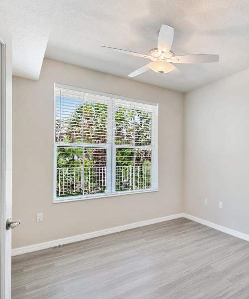 Unfurnished room with ceiling fan at Lemon Bay Apartments in Englewood, Florida