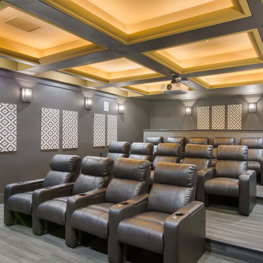 Cinema room at The Apartments At Kelton Station in Williamsburg, Virginia