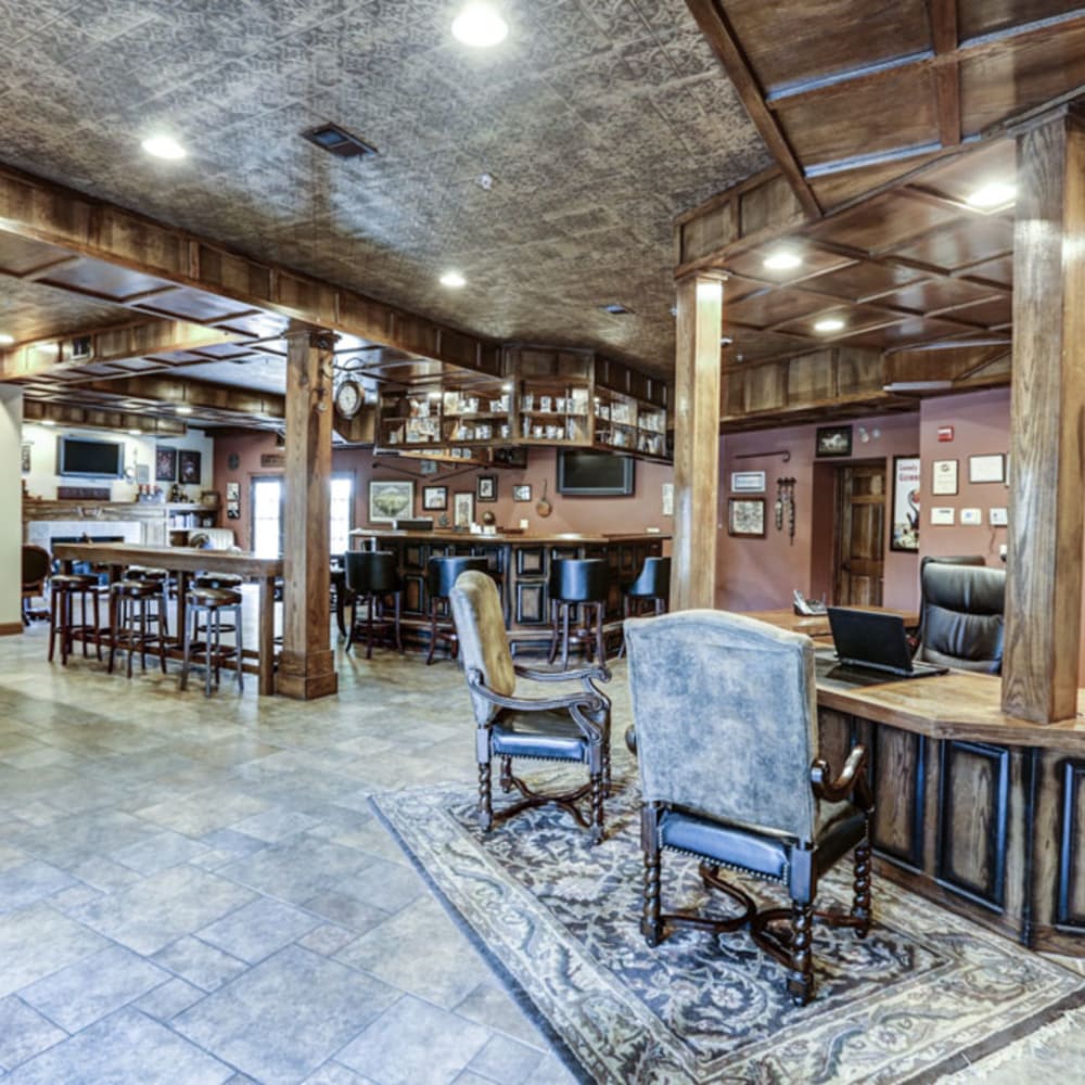 Elegant resident clubhouse at London House Apartments in Lenexa, Kansas