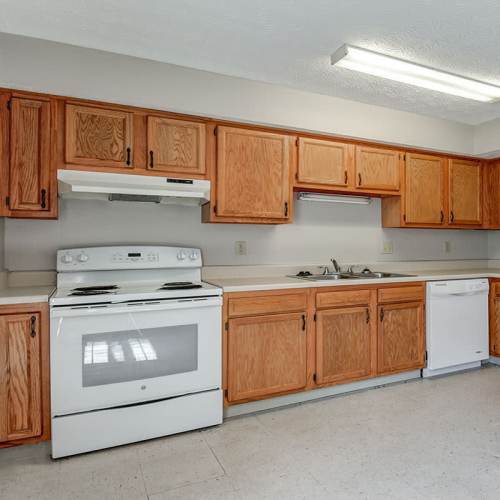 Dishwasher and range at Edwards Crossing II in Beaver, West Virginia