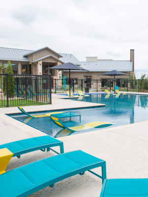 Pool at Bend at New Road Apartments in Waco, Texas