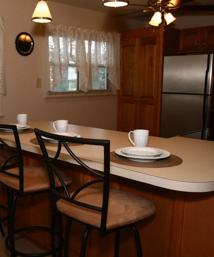 Model breakfast bar at Riverwood Commons