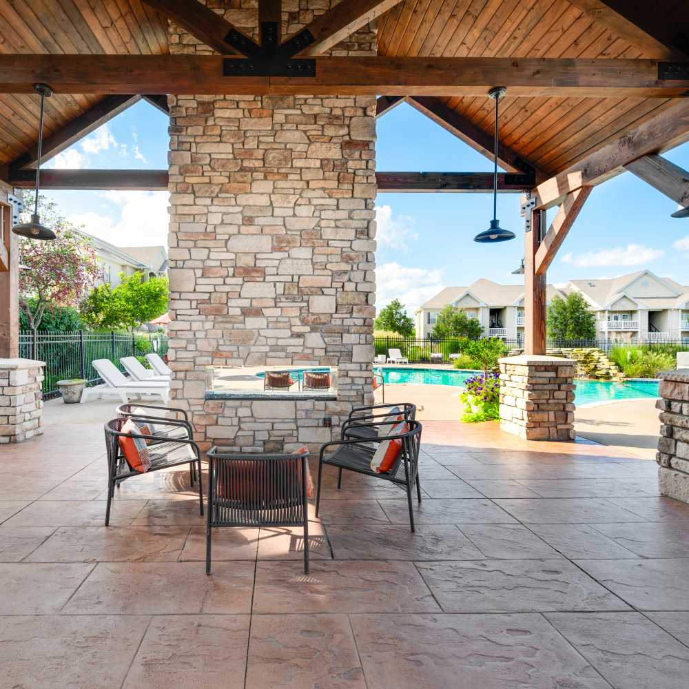 Patio at The Boulders At Katy Trail in Saint Charles. MO