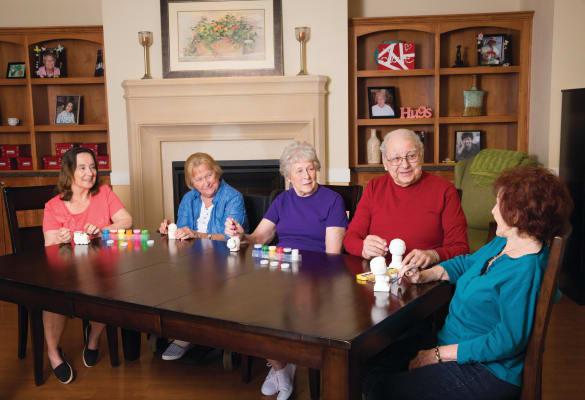 Residents enjoying an activity at The Enclave at Cedar Park Senior Living in Cedar Park, Texas