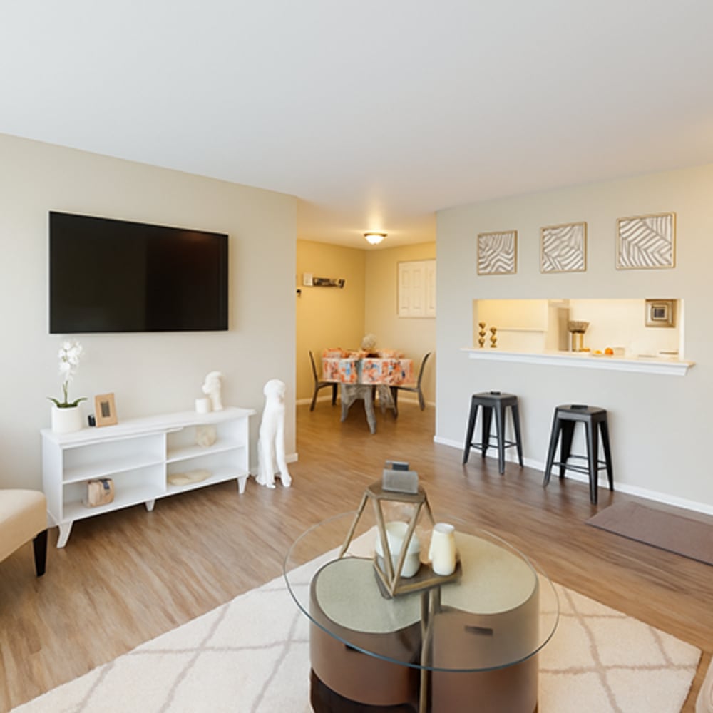 Living room at Central Park Place in Grand Rapids, Michigan