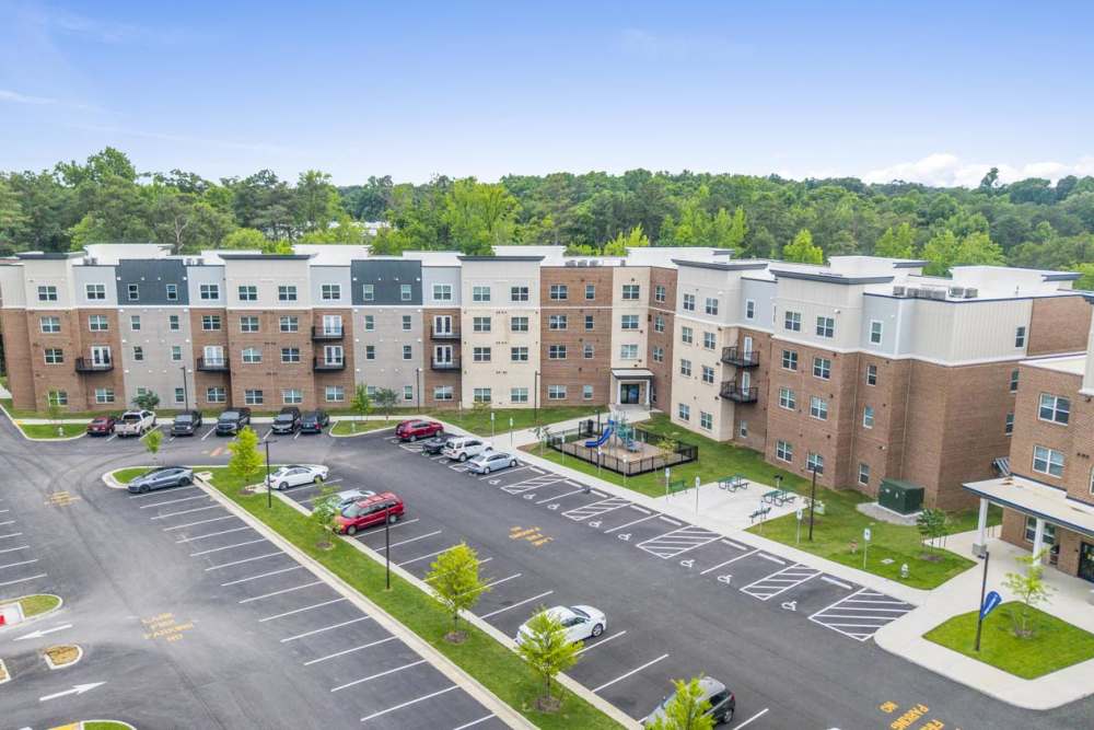 Aerial view of apartments at Lambert Landing I in Chester, Virginia