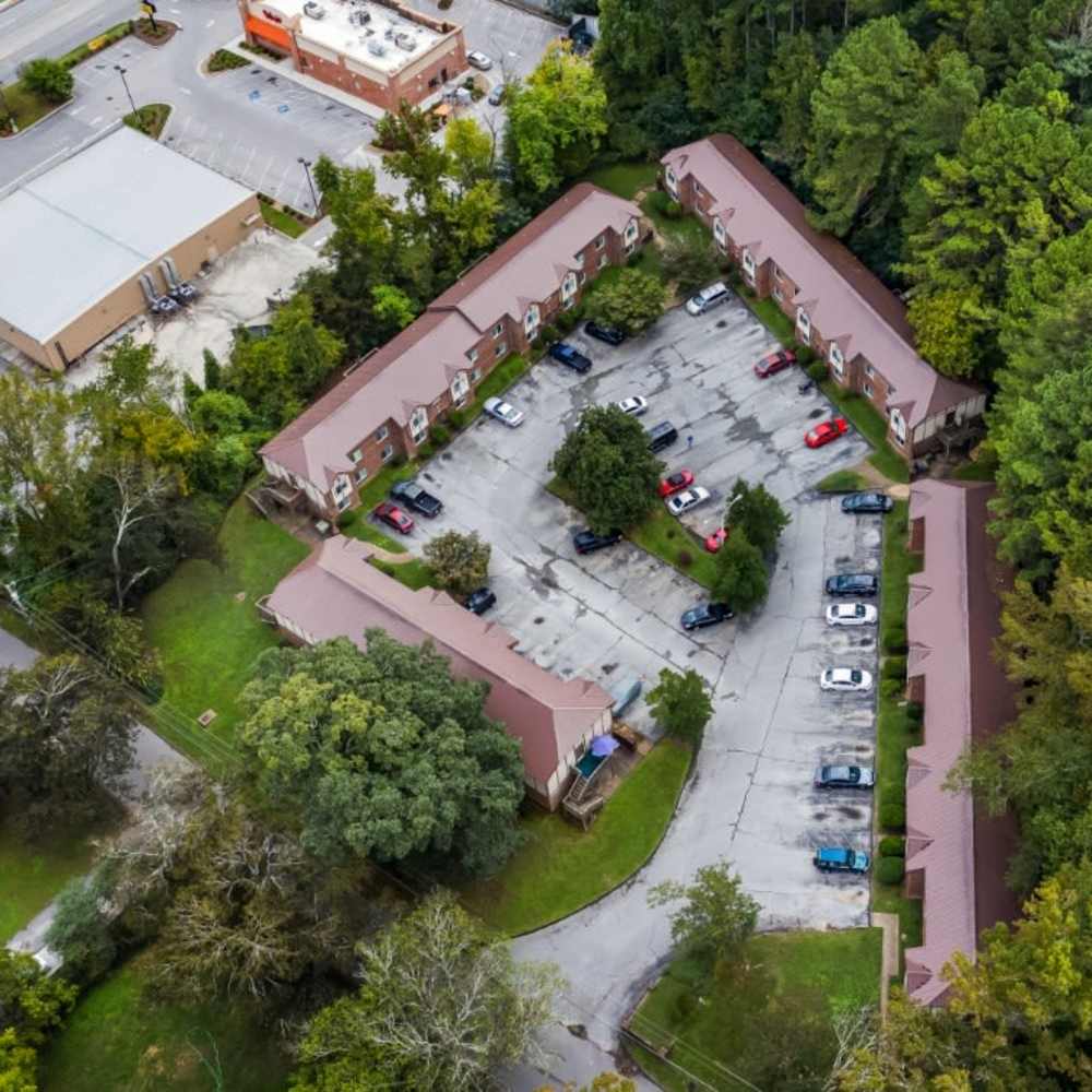 Aerial view of apartments at Northside Terrace in Chattanooga, Tennessee