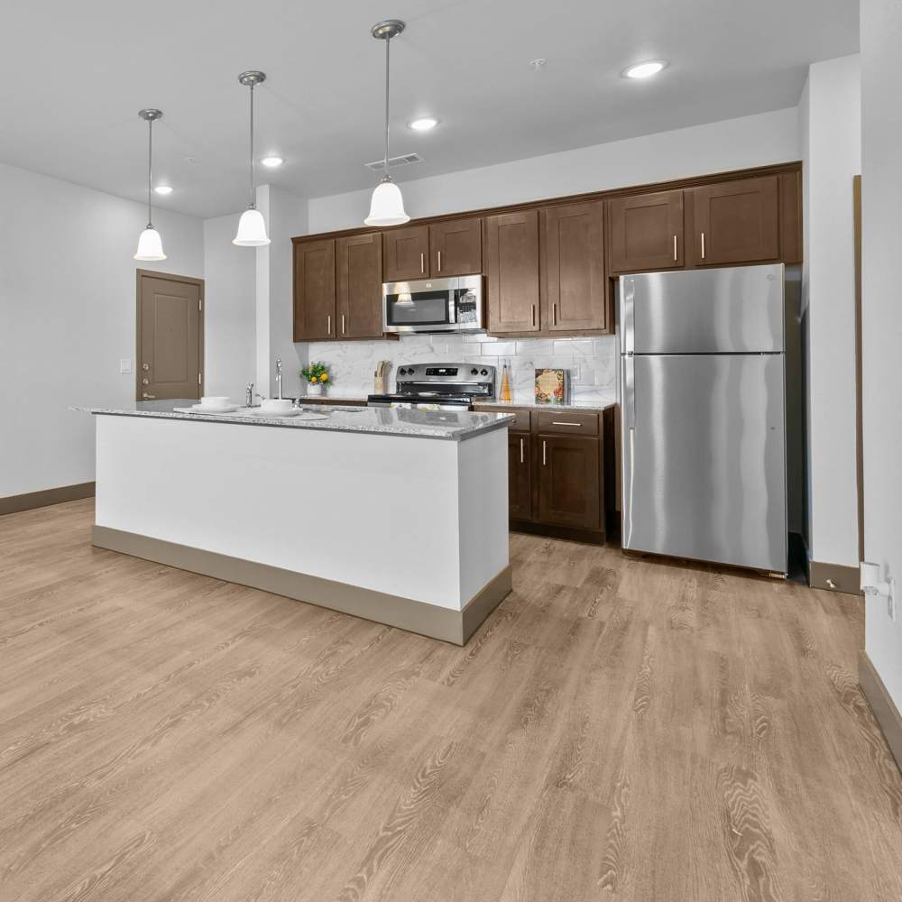 Fully equipped kitchen at Harvest Creek in Marshall, Texas