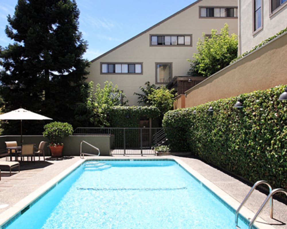 pool at Woodmont Apartments in Belmont, California