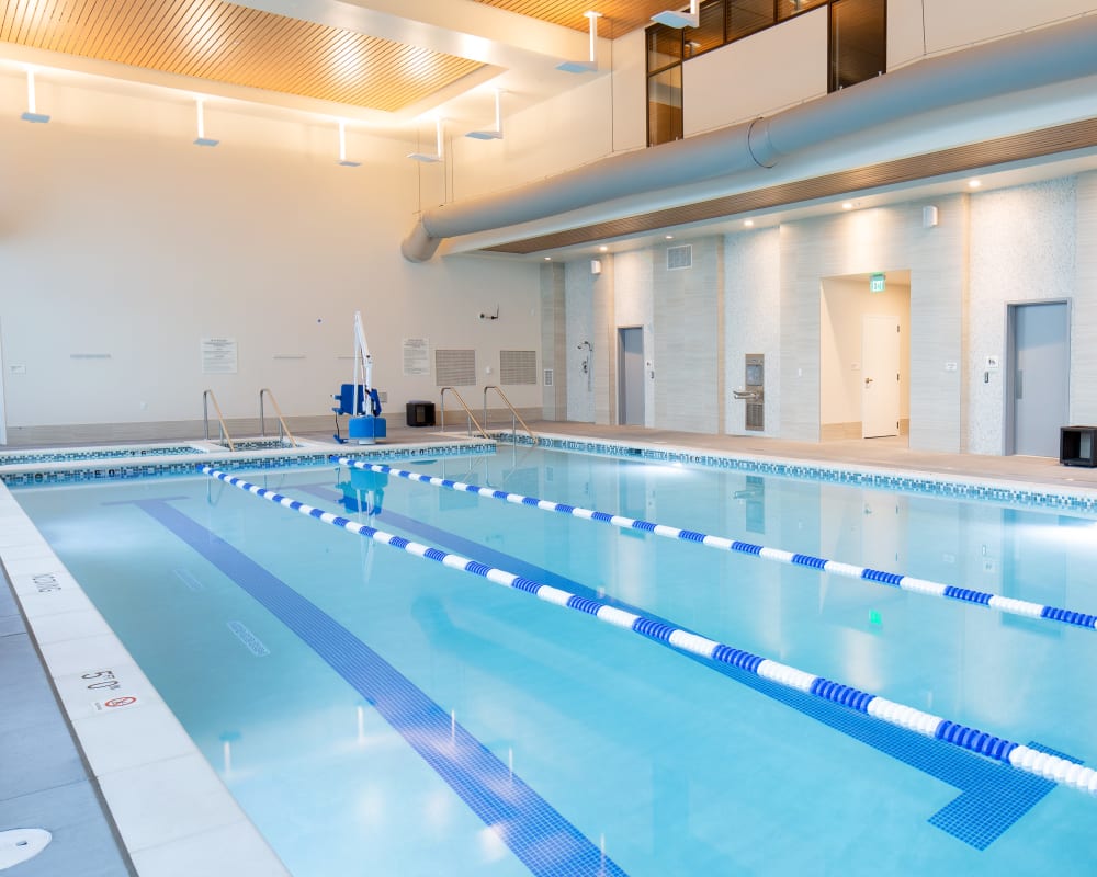 The fitness club pool at Touchmark at Fairway Village in Vancouver, Washington