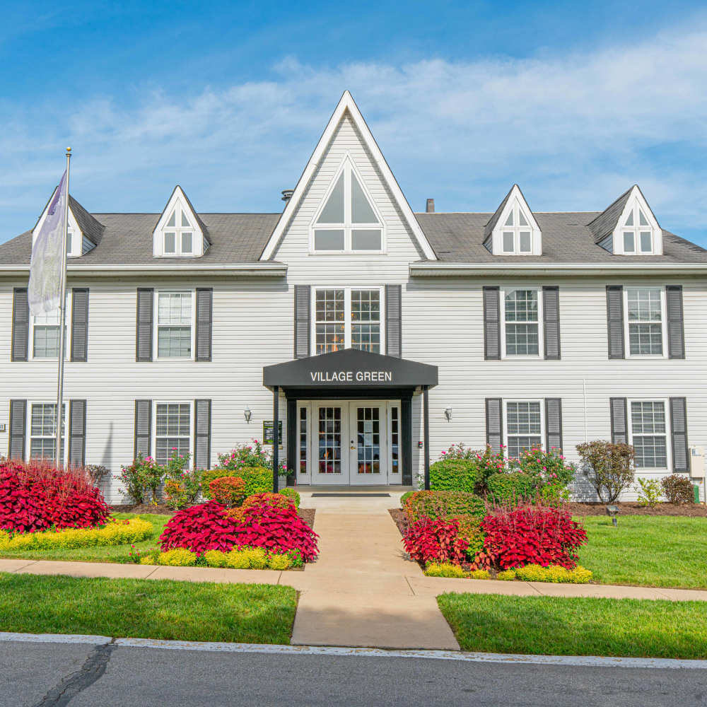 Exterior view at Village Green Apartments in Chesterfield,Missouri