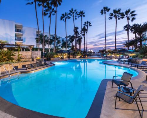 Swimming pool at Ocean Club Apartment Homes, Redondo Beach, California