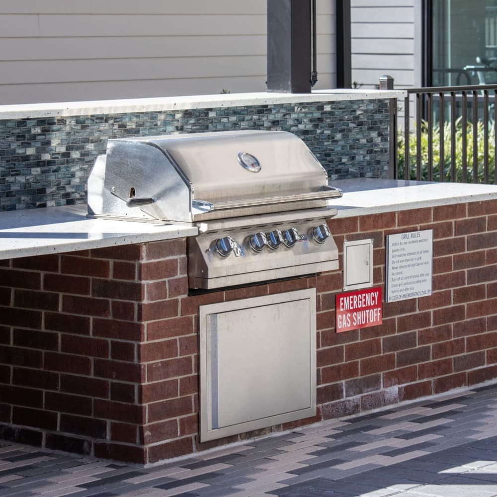 Outdoor grilling station at Bellrock Memorial in Houston, Texas