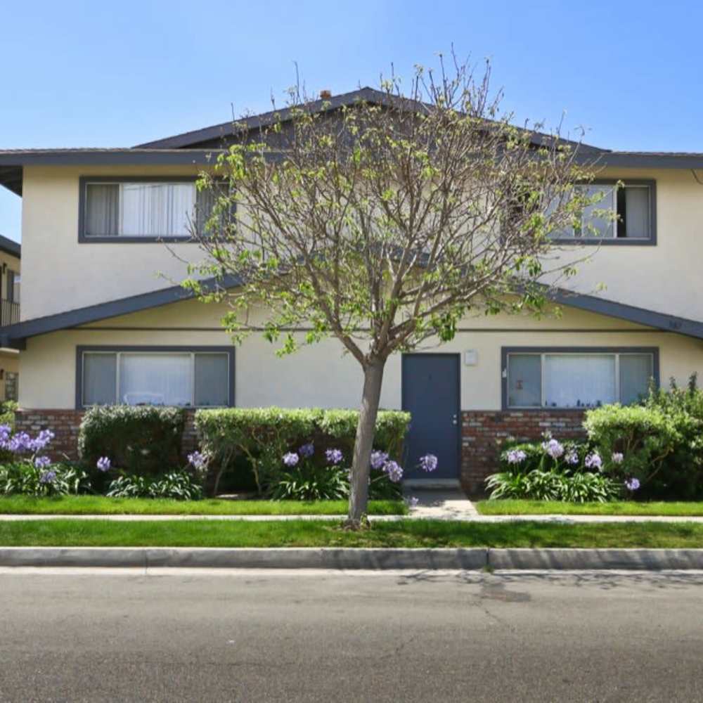 Entrance of an apartment at Huntington Reef in Huntington Beach, California