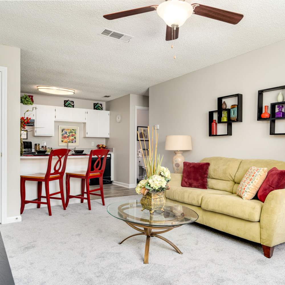 Living room at Park Canyon in Dalton, Georgia