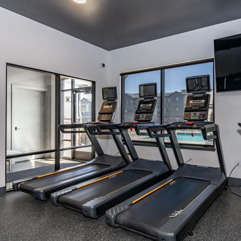 Fitness center with treadmills at InterUrban 2.0 in Billings, Montana