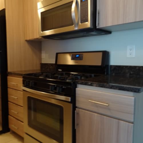 Model kitchen space at The Conwell in Washington, District of Columbia