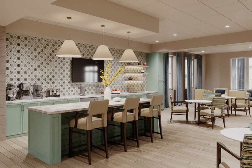 Common area rendering of The Meridian at Brandon in Tampa, Florida