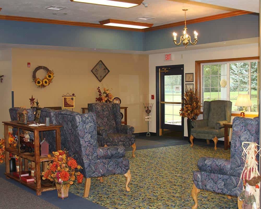 Comfortable seating area at Holstein Senior Living in Holstein, Iowa.