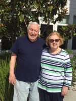 Lila and Richard, residents at Merrill Gardens at Huntington Beach in Huntington Beach, California.