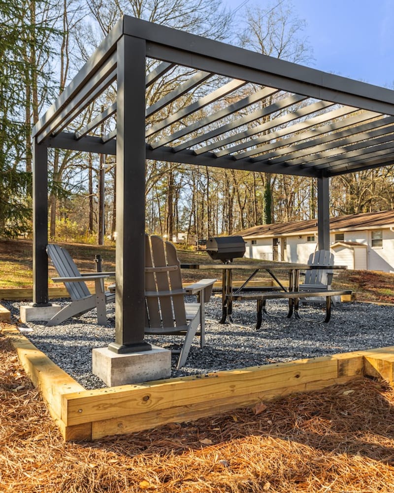 Rendering picnic and barbecue area at The Grant in Atlanta, Georgia