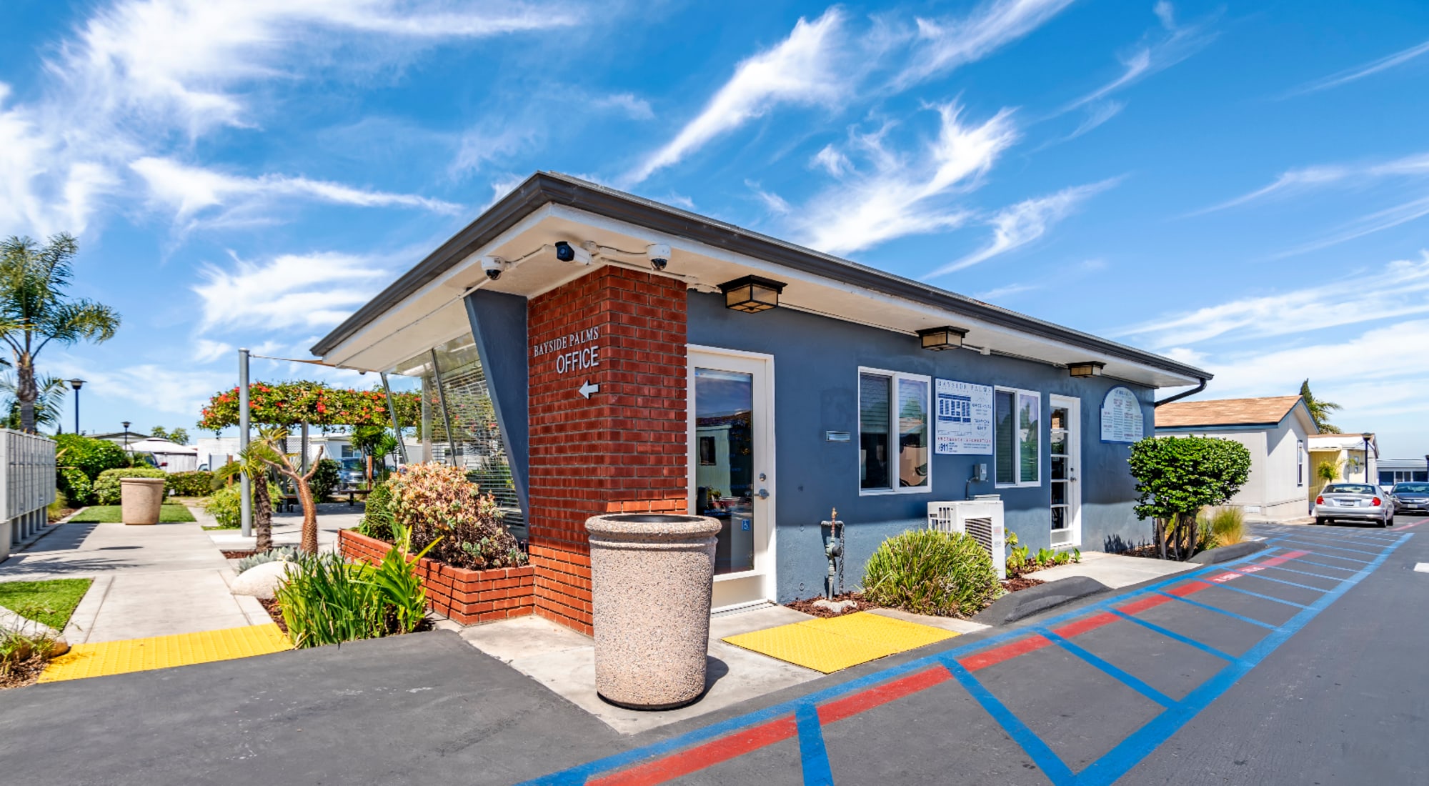 Mobile homes at Bayside Palms in San Diego, California